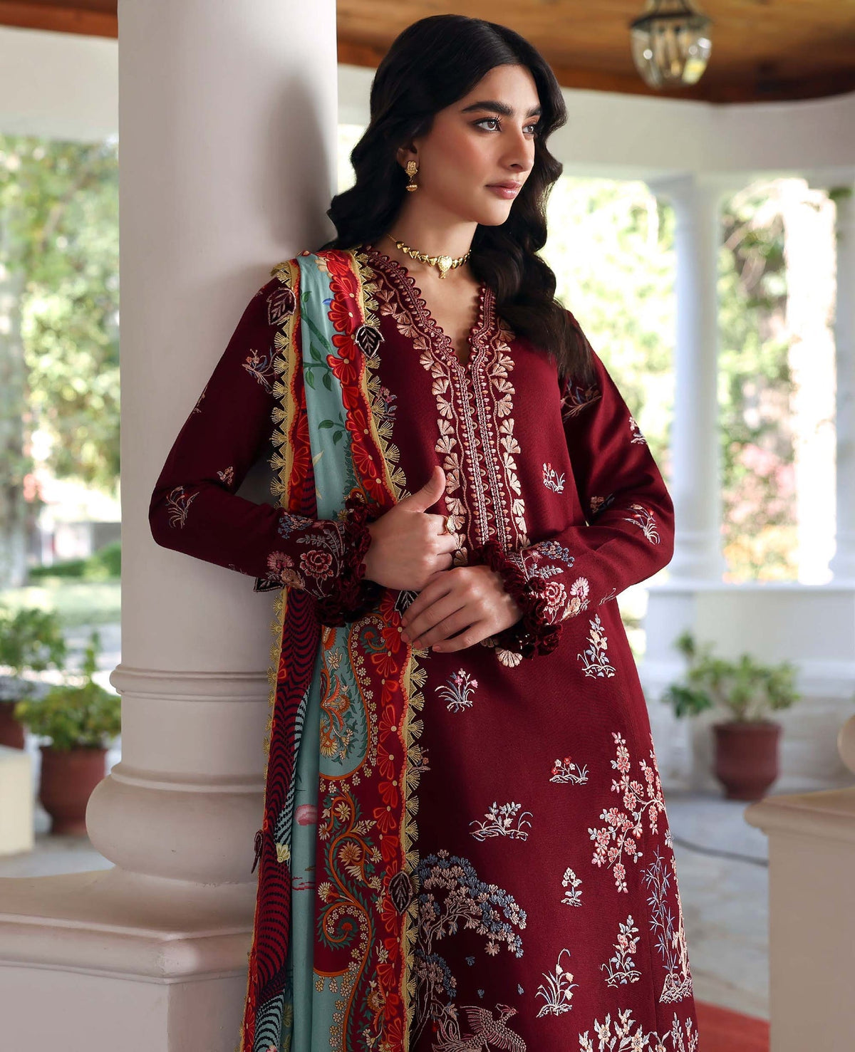 Republic Womenswear | Amaris Luxury Shawl 25 | Sienna by Republic Womenswear - Designer Dress  - Type : Ladies Clothes - Available at Libayah - 100% Original 