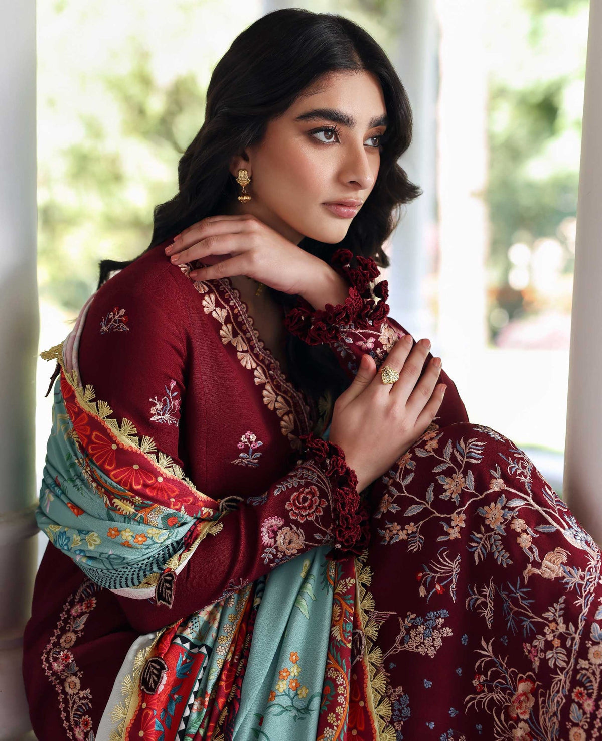 Republic Womenswear | Amaris Luxury Shawl 25 | Sienna by Republic Womenswear - Designer Dress  - Type : Ladies Clothes - Available at Libayah - 100% Original 