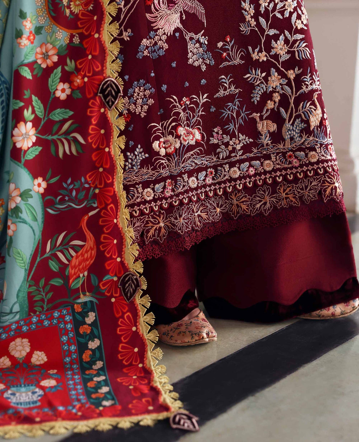 Republic Womenswear | Amaris Luxury Shawl 25 | Sienna by Republic Womenswear - Designer Dress  - Type : Ladies Clothes - Available at Libayah - 100% Original 