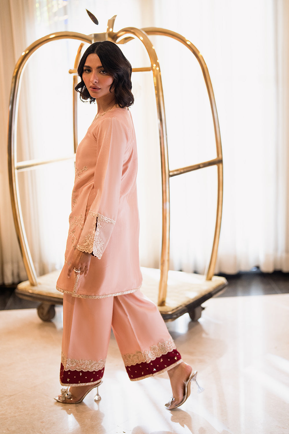 Azure | Diva Formals | Silken Beige by Azure - Designer Dress  - Type : Ladies Clothes - Available at Libayah - 100% Original 