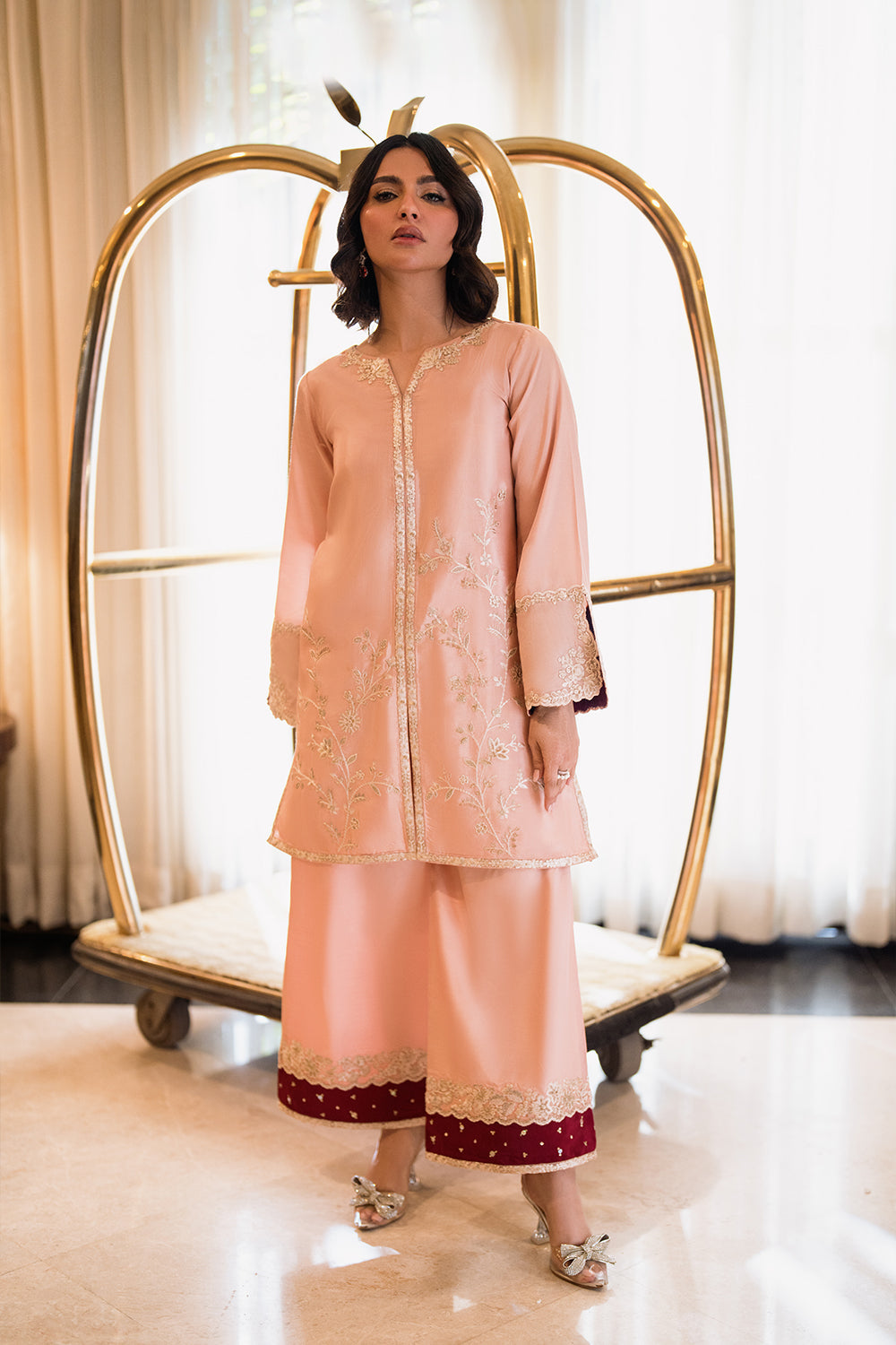 Azure | Diva Formals | Silken Beige by Azure - Designer Dress  - Type : Ladies Clothes - Available at Libayah - 100% Original 