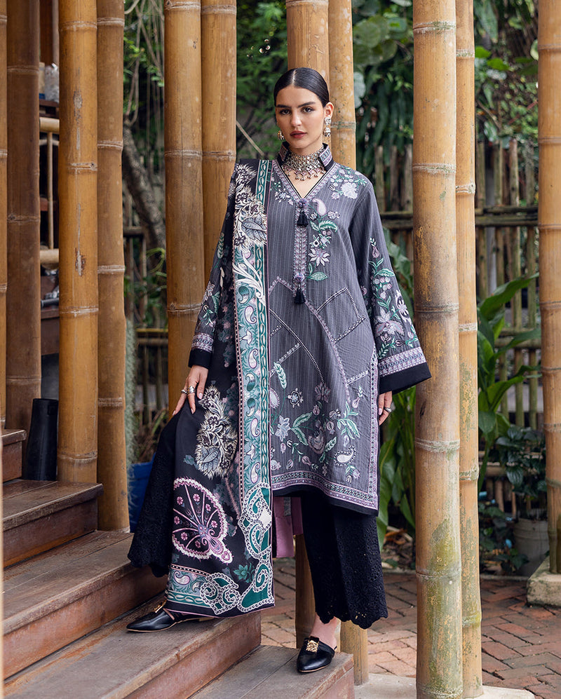 Mushq | Hemline Karandi | Silver Mist by Mushq - Designer Dress - Type : Ladies Clothes - Available at Libayah - 100% Original 