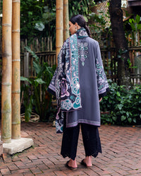 Mushq | Hemline Karandi | Silver Mist by Mushq - Designer Dress - Type : Ladies Clothes - Available at Libayah - 100% Original 