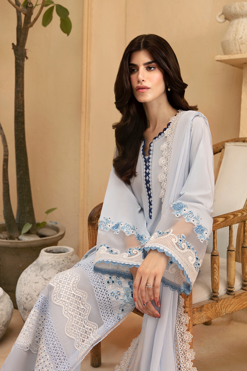 Azure | Luxury Premium Cambric 24 | Skyline Serenity by Azure - Designer Dress - Type: Luxury - Available at Libayah - 100% Original