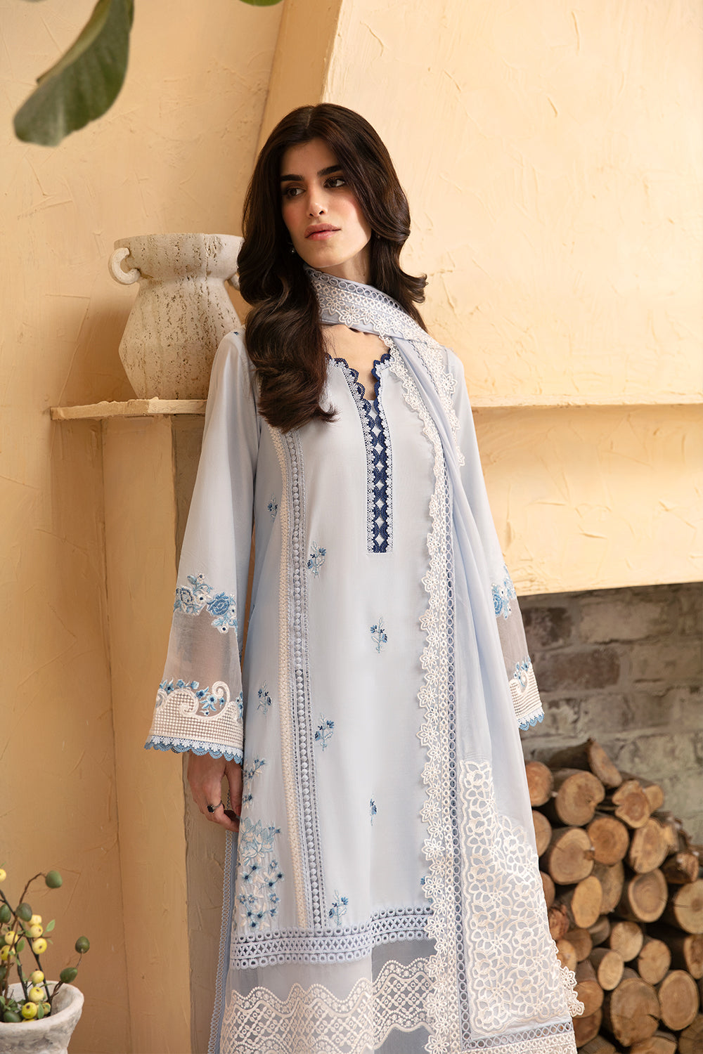 Azure | Luxury Premium Cambric 24 | Skyline Serenity by Azure - Designer Dress - Type: Luxury - Available at Libayah - 100% Original