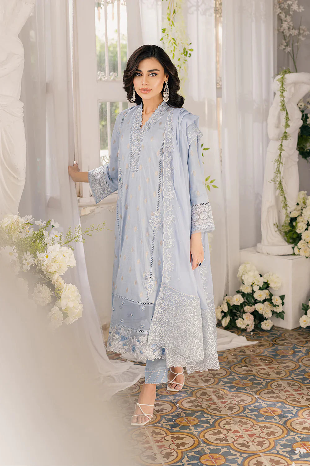 Azure | Ensembles Embroidered Formals | Slate Symphony by Azure - Designer Dress - Type: Ladies Clothes - Available at Libayah - 100% Original