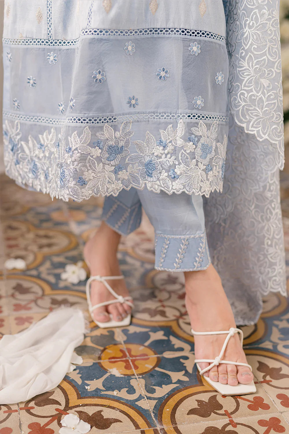 Azure | Ensembles Embroidered Formals | Slate Symphony by Azure - Designer Dress - Type: Ladies Clothes - Available at Libayah - 100% Original