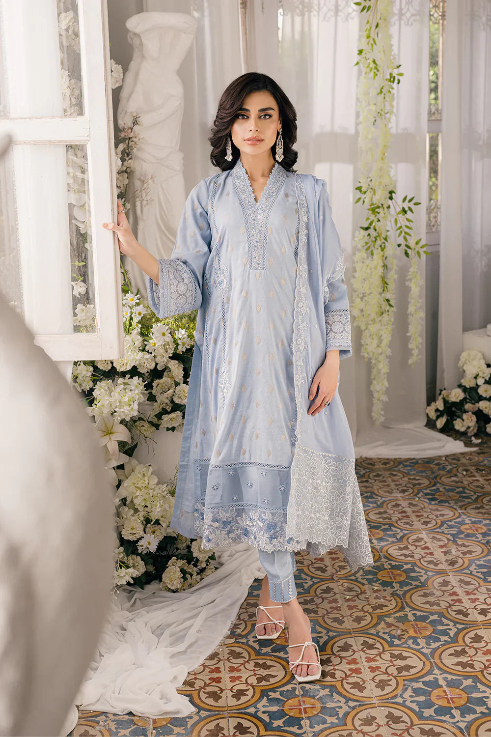 Azure | Ensembles Embroidered Formals | Slate Symphony by Azure - Designer Dress - Type: Ladies Clothes - Available at Libayah - 100% Original