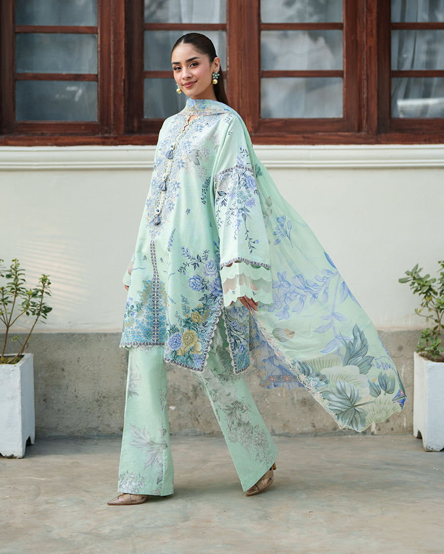 Roheenaz | Whispered Florals | Soft Meadow - Designer Dress - Type : Ladies Clothes - Available at Libayah - 100% Original