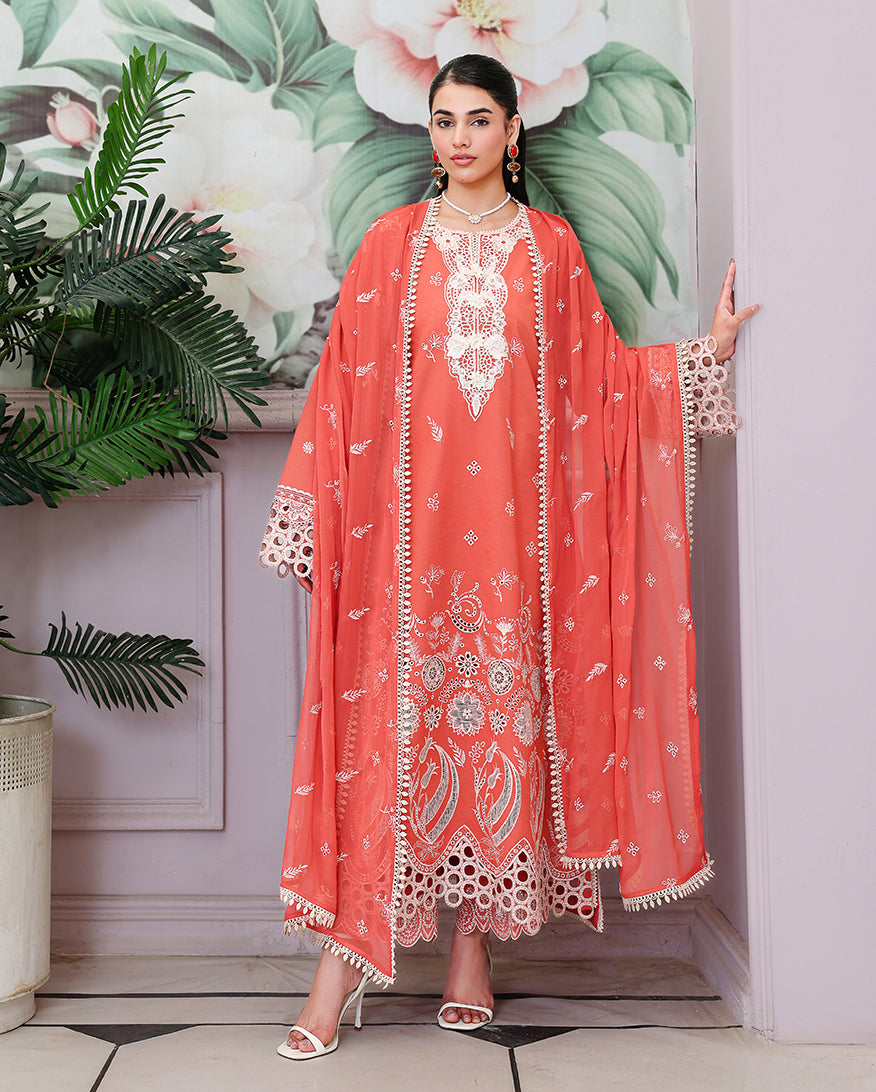 Roheenaz | Veil of Summer Chikankari | Soleil Blanc by Roheenaz - Designer Dress  - Type : Ladies Clothes - Available at Libayah - 100% Original 