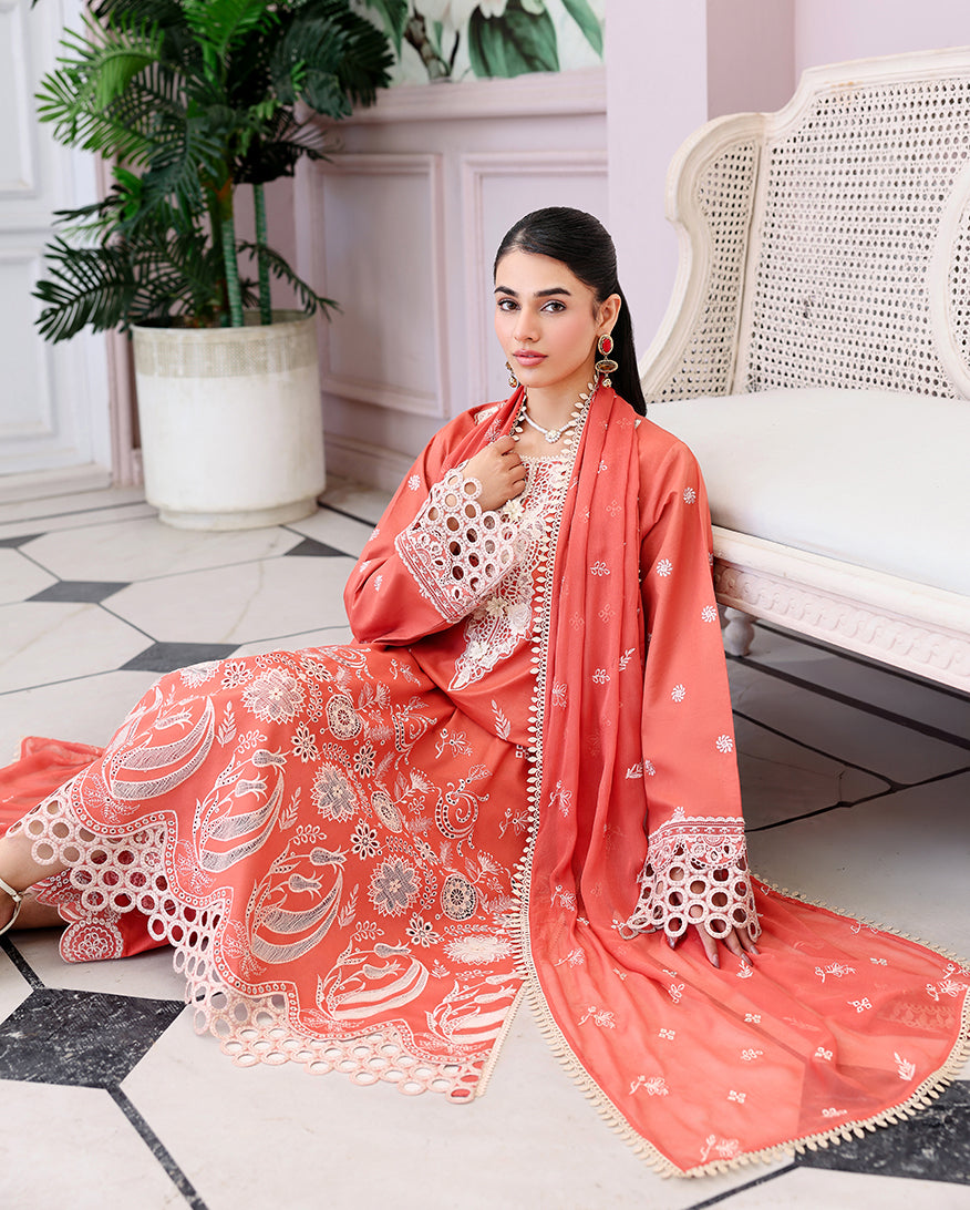 Roheenaz | Veil of Summer Chikankari | Soleil Blanc by Roheenaz - Designer Dress  - Type : Ladies Clothes - Available at Libayah - 100% Original 