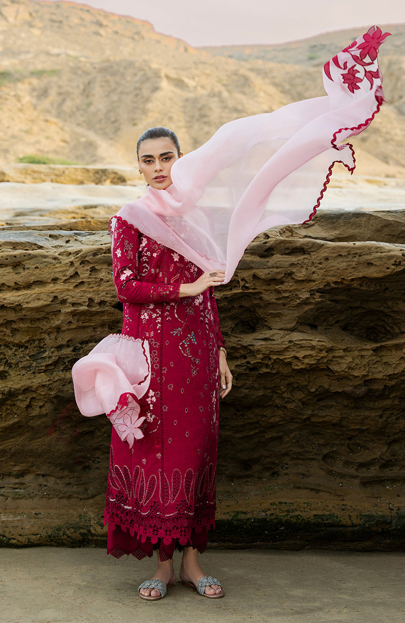 Soraya | Noa Summer Pret'25 | Carmine by Soraya - Designer Dress  - Type : Ladies Clothes - Available at Libayah - 100% Original 