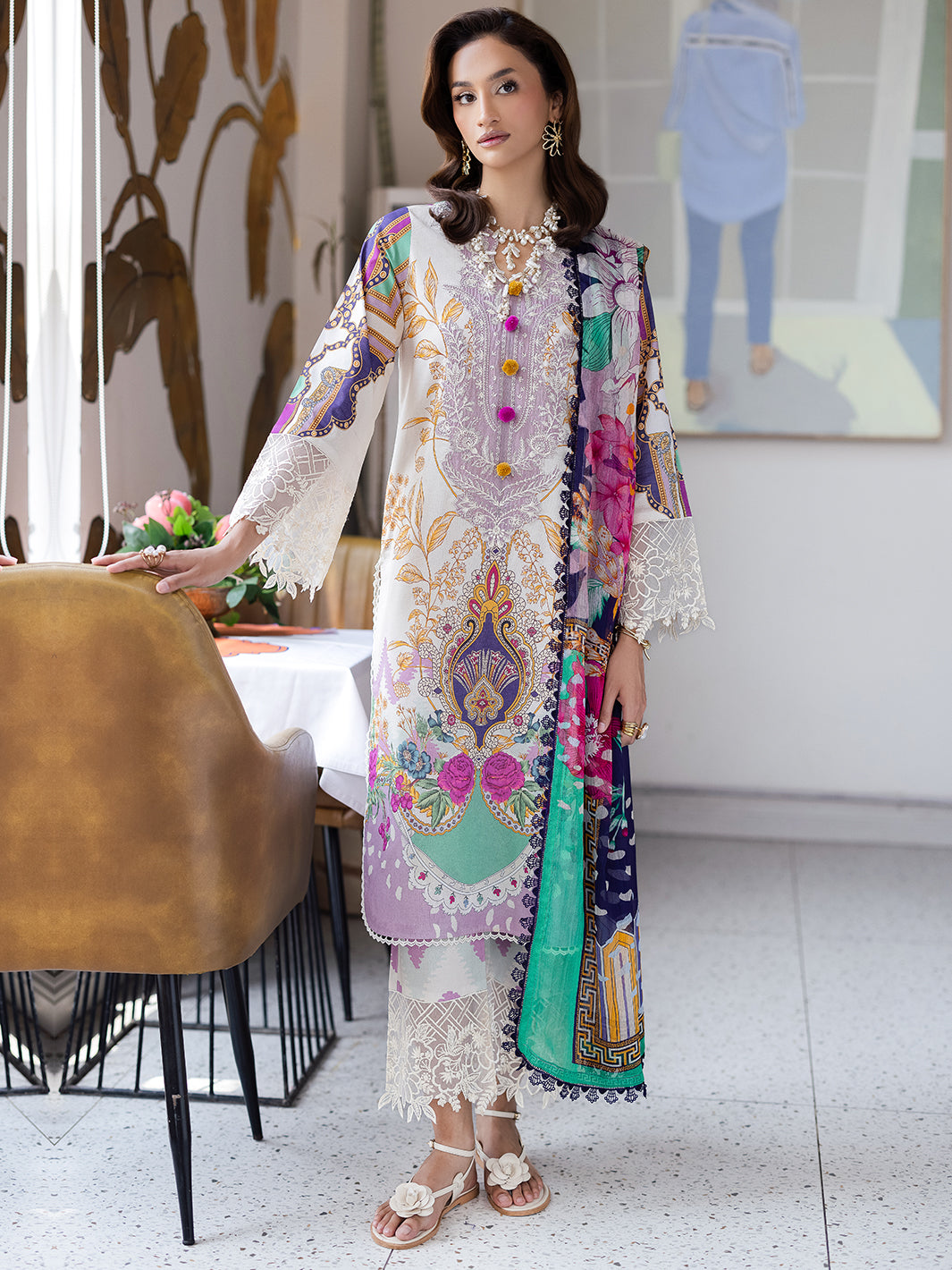 Mahnur | After Hours Luxury Lawn 25 | Sugar Rush by Mahnur - Designer Dress - Type: Ladies Clothes - Available at Libayah - 100% Original