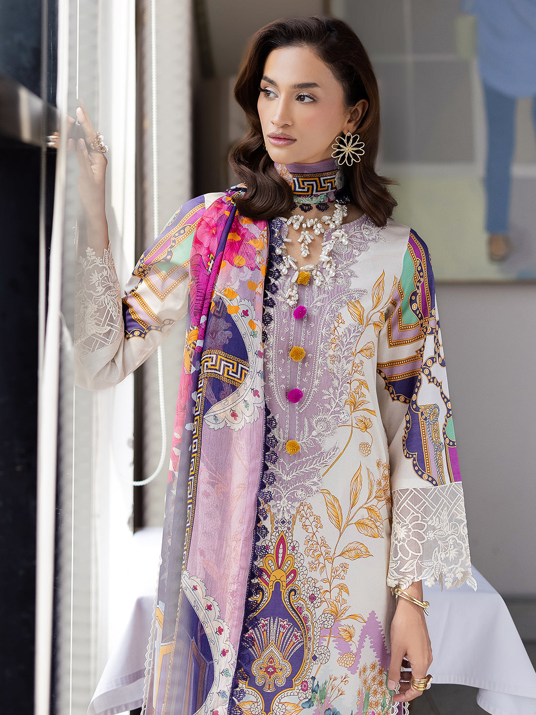 Mahnur | After Hours Luxury Lawn 25 | Sugar Rush by Mahnur - Designer Dress - Type: Ladies Clothes - Available at Libayah - 100% Original