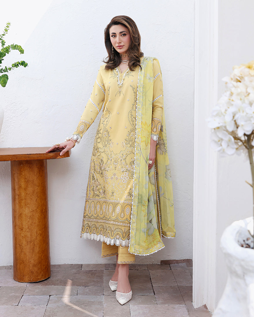 Roheenaz | Floral Reverie Luxury Lawn | Summer Glow by Roheenaz - Designer Dress  - Type : Ladies Clothes - Available at Libayah - 100% Original 