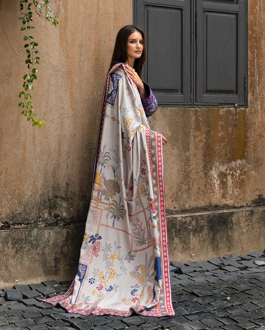 Sunset Promise – authentic Pakistani dress from the Mushq Winter Broadway 25 collection for women in the UK.