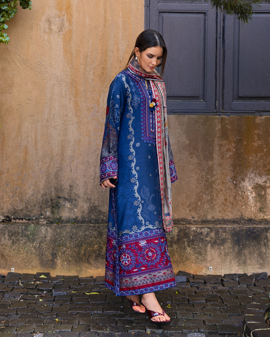 Sunset Promise – authentic Pakistani dress from the Mushq Winter Broadway 25 collection for women in the UK.