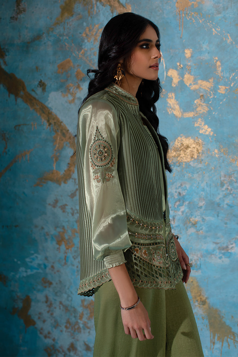 Wardha Saleem | Luxury Pret Fusion Wear | CHANTAL - JACKET SET (3 PC) by Wardha Saleem - Designer Dress - Type: Ladies Clothes - Available at Libayah - 100% Original