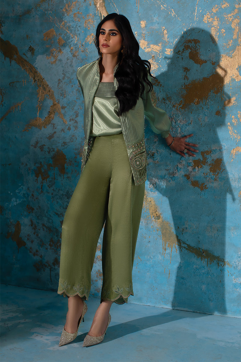Wardha Saleem | Luxury Pret Fusion Wear | CHANTAL - JACKET SET (3 PC) by Wardha Saleem - Designer Dress - Type: Ladies Clothes - Available at Libayah - 100% Original