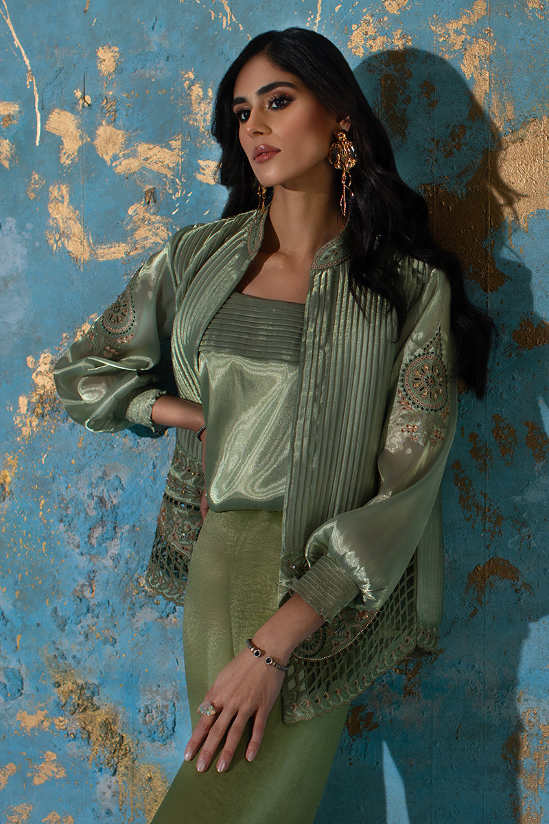 Wardha Saleem | Luxury Pret Fusion Wear | CHANTAL - JACKET SET (3 PC) by Wardha Saleem - Designer Dress - Type: Ladies Clothes - Available at Libayah - 100% Original