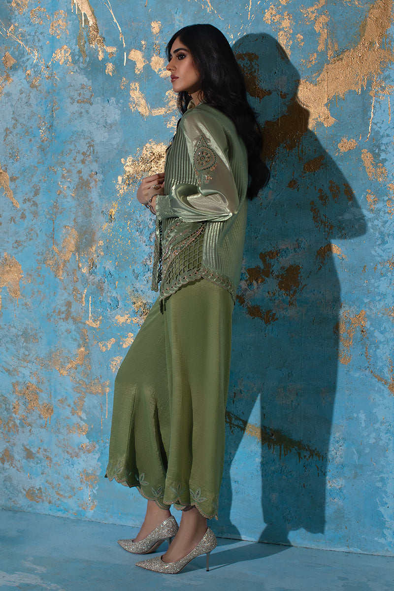 Wardha Saleem | Luxury Pret Fusion Wear | CHANTAL - JACKET SET (3 PC) by Wardha Saleem - Designer Dress - Type: Ladies Clothes - Available at Libayah - 100% Original