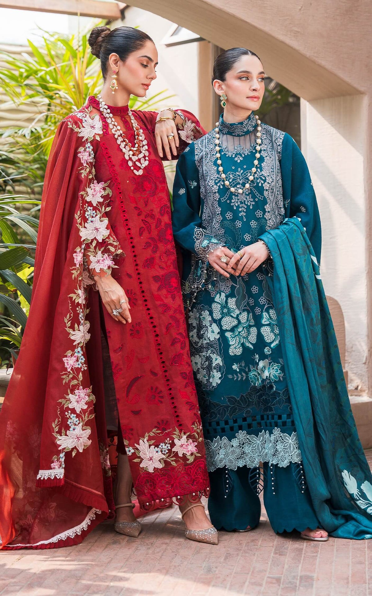 Asifa and Nabeel | Luxury Winter 24 | TEAL WL-07 by Asifa and Nabeel - Designer Dress - Type: Ladies Clothes - Available at Libayah - 100% Original