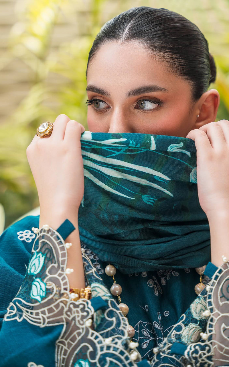 Asifa and Nabeel | Luxury Winter 24 | TEAL WL-07 by Asifa and Nabeel - Designer Dress - Type: Ladies Clothes - Available at Libayah - 100% Original