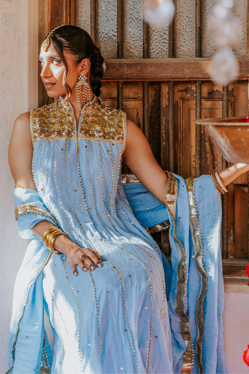 The Pink Tree Company | Gota Tikli | GULLU BAND by The Pink Tree Company - Designer Dress - Type: Ladies Clothes - Available at Libayah - 100% Original