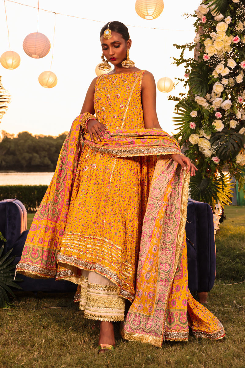The Pink Tree Company | Wedding Wear | SAFFRON GARDEN by The Pink Tree Company - Designer Dress - Type: Ladies Clothes - Available at Libayah - 100% Original