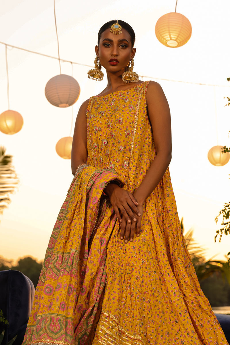 The Pink Tree Company | Wedding Wear | SAFFRON GARDEN by The Pink Tree Company - Designer Dress - Type: Ladies Clothes - Available at Libayah - 100% Original