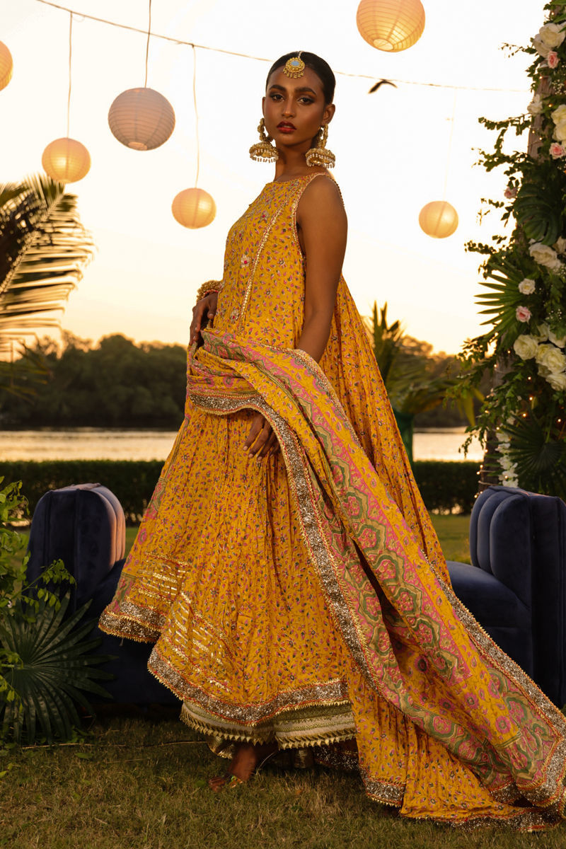 The Pink Tree Company | Wedding Wear | SAFFRON GARDEN by The Pink Tree Company - Designer Dress - Type: Ladies Clothes - Available at Libayah - 100% Original