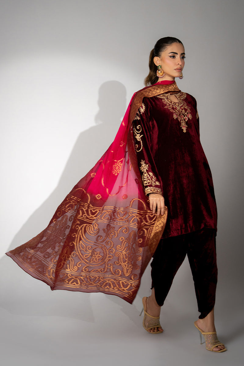 Mina Hassan | Winter 25 | Haya by Mina Hassan - Designer Dress - Type : Ladies Clothes - Available at Libayah - 100% Original 