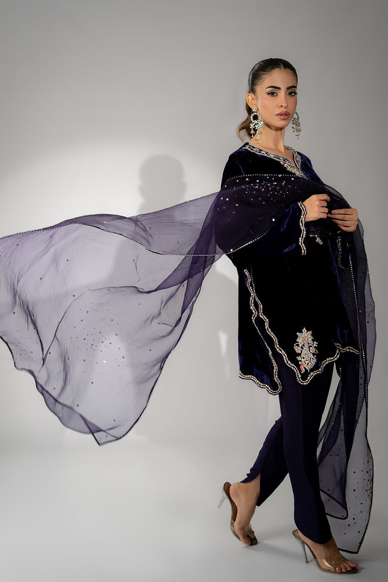Mina Hassan | Winter 25 | Ushna by Mina Hassan - Designer Dress - Type : Ladies Clothes - Available at Libayah - 100% Original 