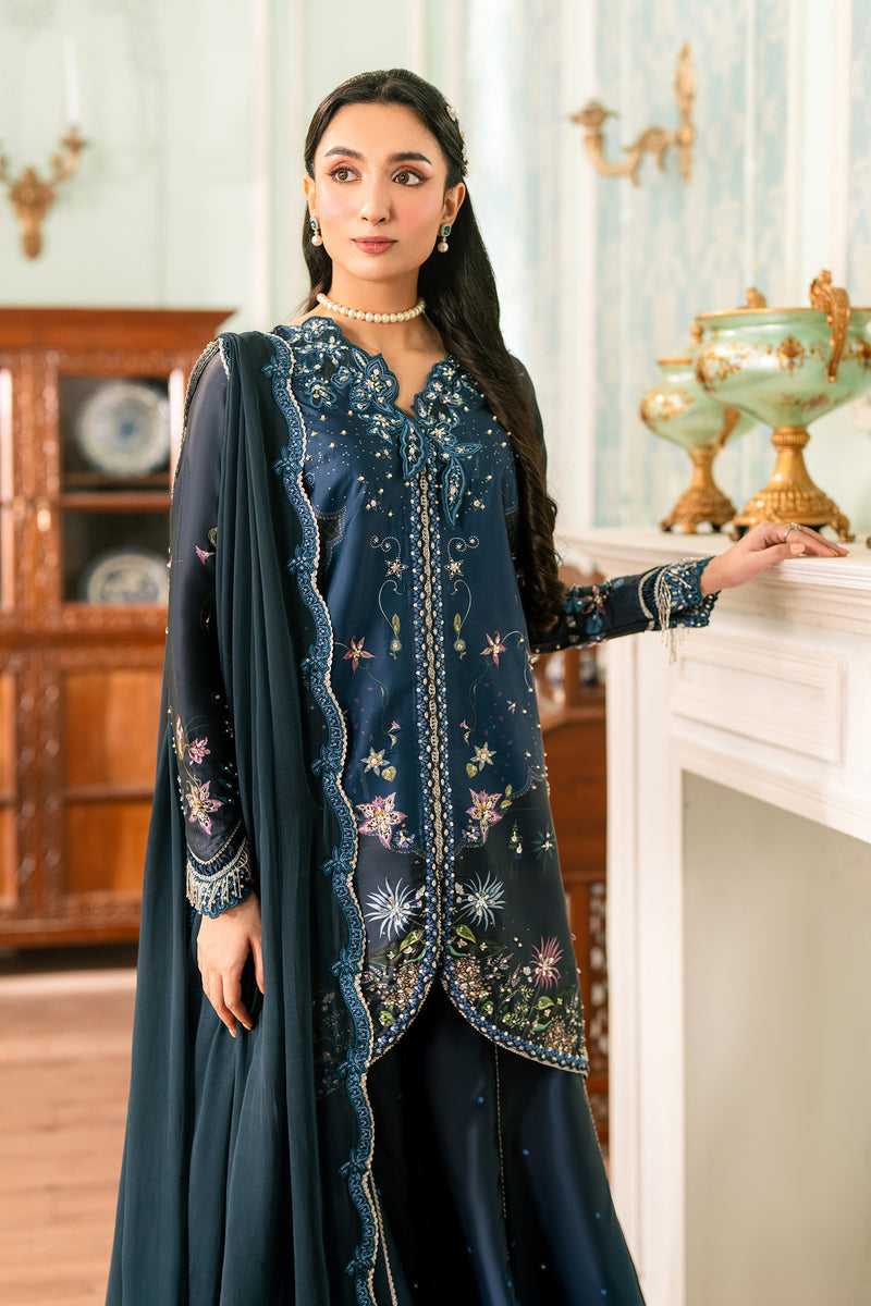 Qalamkar | Luxe Silk 26 | QSL-06 NERINA by Qalamkar - Designer Dress  - Type : Ladies Clothes - Available at Libayah - 100% Original 