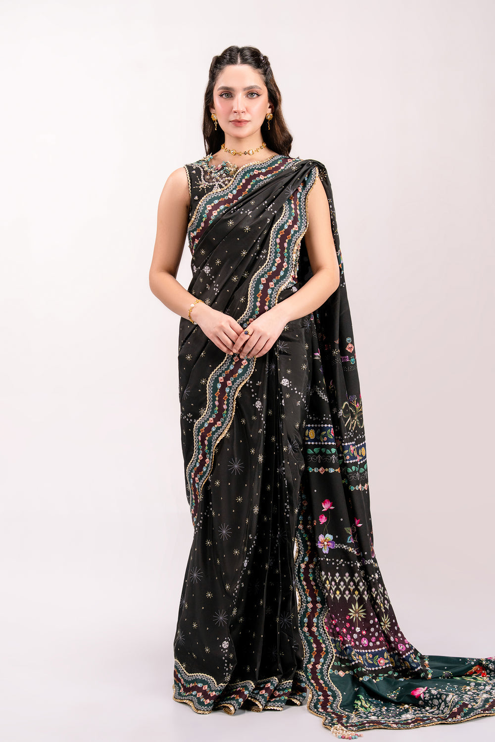 Qalamkar | Luxe Silk 26 | QSL-08 LINNEA by Qalamkar - Designer Dress  - Type : Ladies Clothes - Available at Libayah - 100% Original 