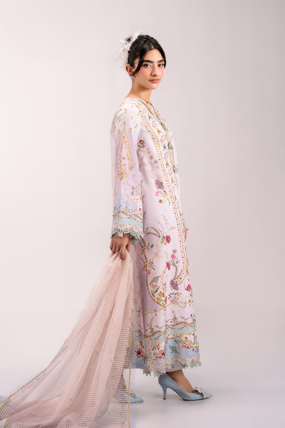 Qalamkar | Luxe Silk 26 | QSL-07 NOA by Qalamkar - Designer Dress  - Type : Ladies Clothes - Available at Libayah - 100% Original 