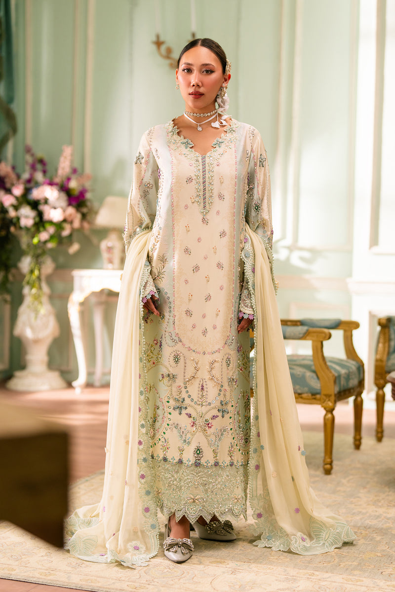 Qalamkar | Luxe Silk 26 | QSL-01 AZURE by Qalamkar - Designer Dress  - Type : Ladies Clothes - Available at Libayah - 100% Original 