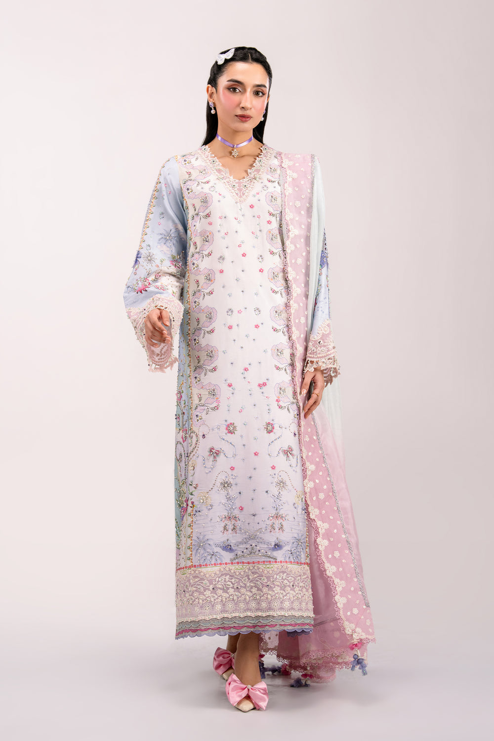 Qalamkar | Luxe Silk 26 | QSL-05 AKARI by Qalamkar - Designer Dress  - Type : Ladies Clothes - Available at Libayah - 100% Original 
