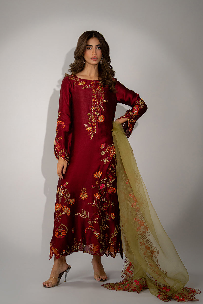 Mina Hassan | Winter 25 | Sia by Mina Hassan - Designer Dress - Type : Ladies Clothes - Available at Libayah - 100% Original 