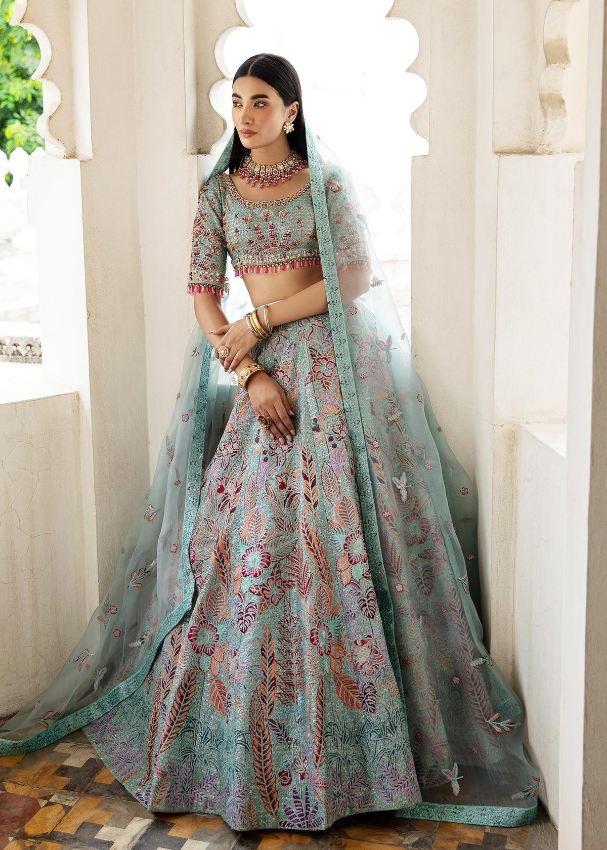 Waqas Shah | Taj Mahal | FIROZA BANO by Waqas Shah - Designer Dress - Type: Ladies Clothes - Available at Libayah - 100% Original