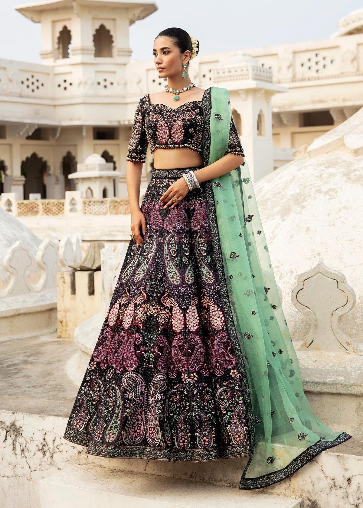 Waqas Shah | Taj Mahal | ZARQA BANO by Waqas Shah - Designer Dress - Type: Ladies Clothes - Available at Libayah - 100% Original