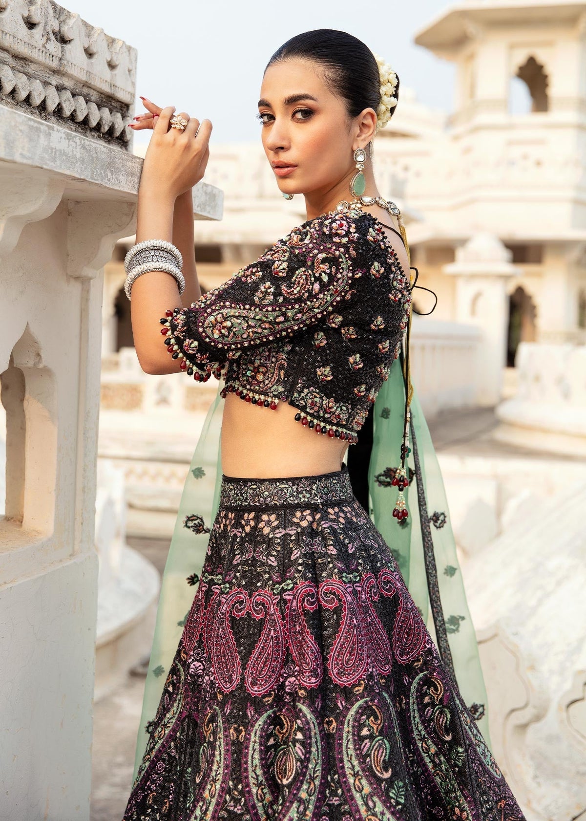 Waqas Shah | Taj Mahal | ZARQA BANO by Waqas Shah - Designer Dress - Type: Ladies Clothes - Available at Libayah - 100% Original