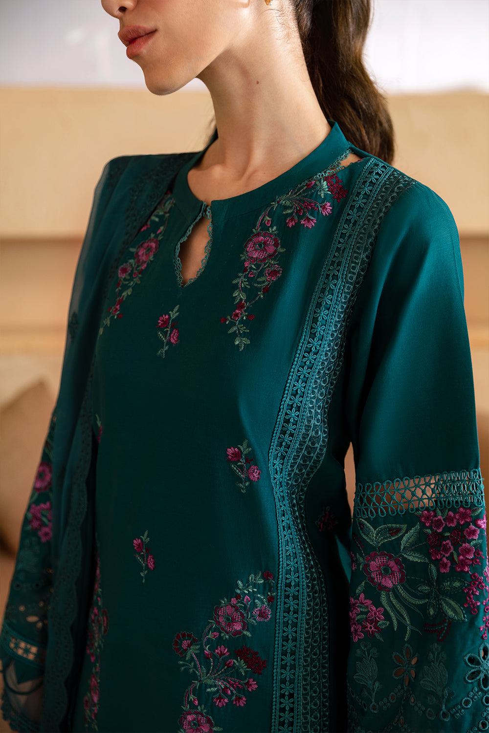 Azure | Luxury Premium Cambric 24 | Teal Treasure by Azure - Designer Dress - Type: Luxury - Available at Libayah - 100% Original
