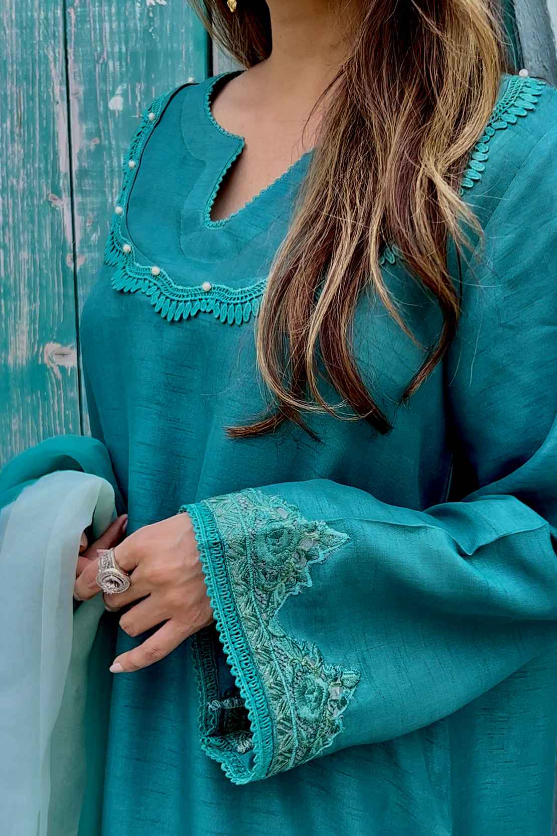 Leon | Leon Luxe Collection | TEAL BLUE by Leon - Designer Dress - Type: Ladies Clothes - Available at Libayah - 100% Original