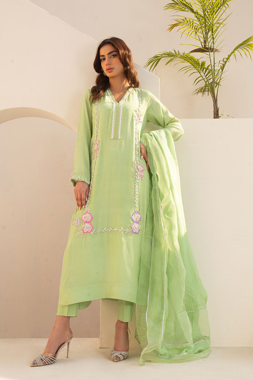 Leon | Leon Luxe Collection | Lush Green Symphony by Leon - Designer Dress - Type: Ladies Clothes - Available at Libayah - 100% Original