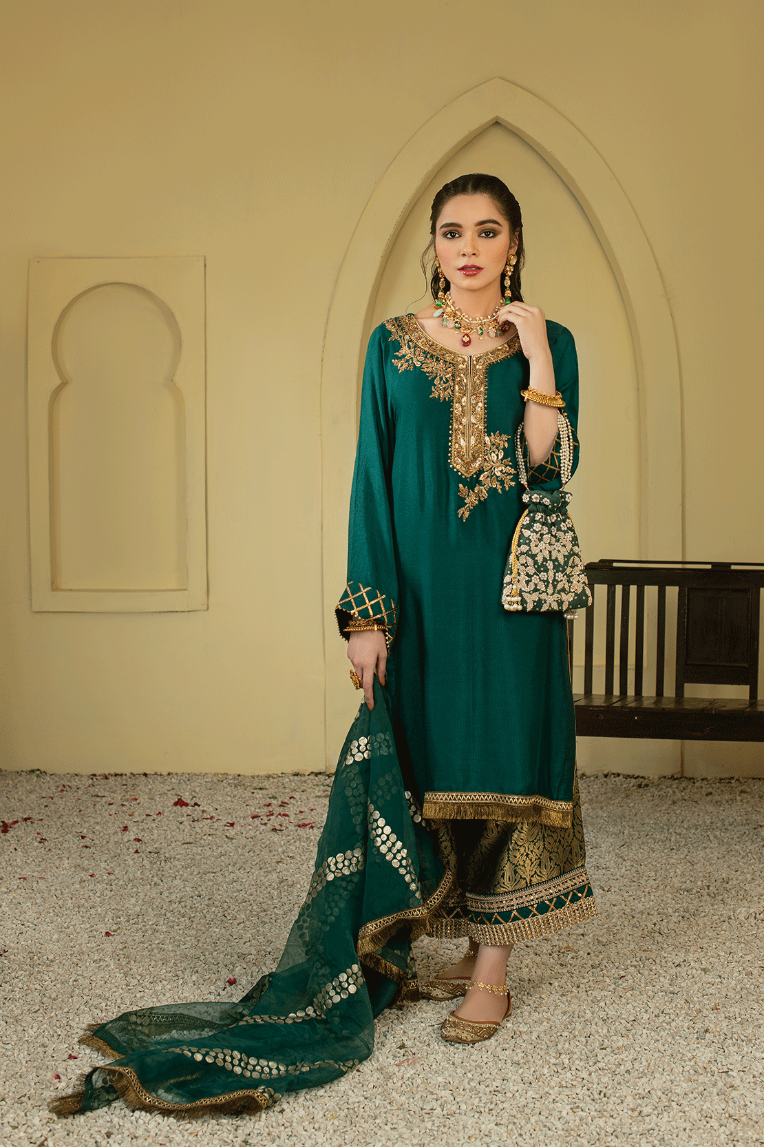 Leon | Leon Luxe Collection | MEHRUNISA by Leon - Designer Dress - Type: Ladies Clothes - Available at Libayah - 100% Original