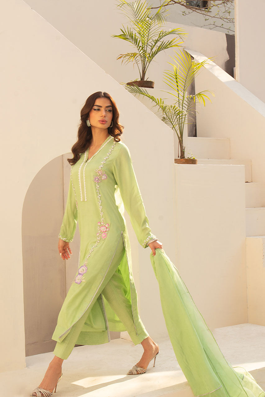 Leon | Leon Luxe Collection | Lush Green Symphony by Leon - Designer Dress - Type: Ladies Clothes - Available at Libayah - 100% Original