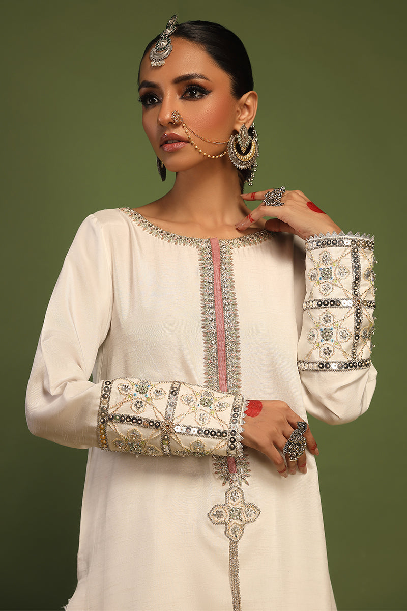Wardha Saleem | Luxury Pret Traditional Wear | AKS - SHIRT WITH PANTS (2 PC) by Wardha Saleem - Designer Dress - Type: Ladies Clothes - Available at Libayah - 100% Original