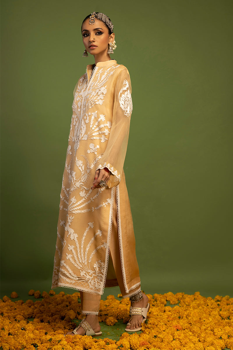 Wardha Saleem | Luxury Pret Traditional Wear | SHIKAR GAH - AARI WORK (2 PC) by Wardha Saleem - Designer Dress - Type: Ladies Clothes - Available at Libayah - 100% Original