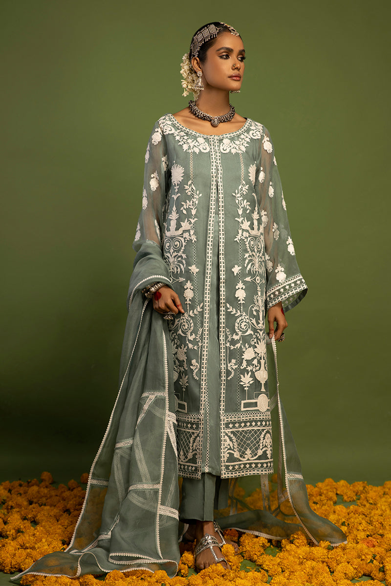 Wardha Saleem | Luxury Pret Traditional Wear | SHAJAR - AARI WORK (2 PC) by Wardha Saleem - Designer Dress - Type: Ladies Clothes - Available at Libayah - 100% Original